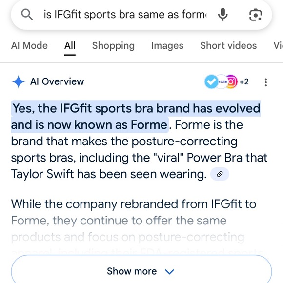 IFGfit now FORME Posture Bra Size Small Pink & Black color - Picture 4 of 5